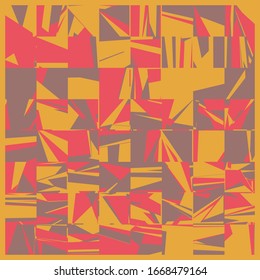Abstract Random Color Polygones Generative Art background illustration