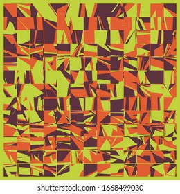 Abstract Random Color Polygones Generative Art background illustration