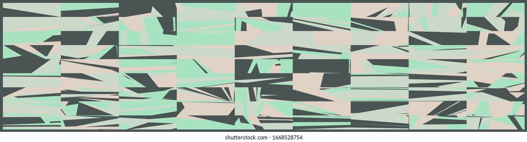 Abstract Random Color Polygones Generative Art background illustration