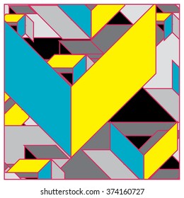 Abstract random and colorful shape background vector illustration