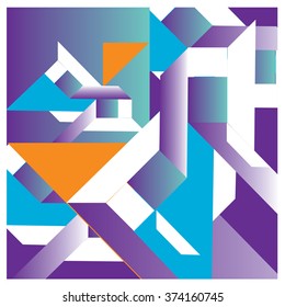 Abstract random and colorful shape background vector illustration