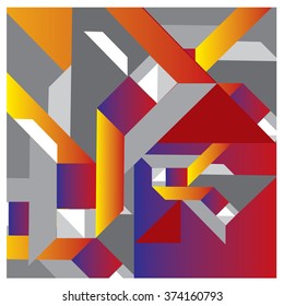 Abstract random and colorful shape background vector illustration