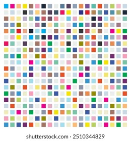 Abstrato aleatório colorido quadrado padrão de palete plano de fundo ilustração gráfica.