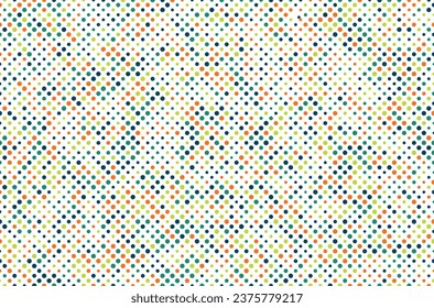 Abstract random dot art. Rainbow party polka background. Polka dot multi color background. Small dotted pattern. Seamless graphic blob. Geometric ink dot pattern