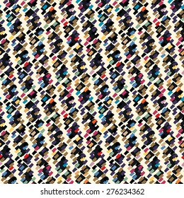 Abstract random filled irregular stroke spotty textured background. Seamless pattern.