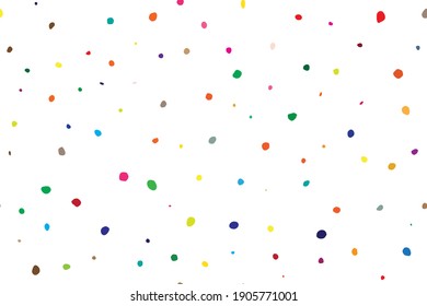 Abstract Random Fun. Blue Modern Explosion Color. Black Vector Spot Polkadot. Seamless Holiday Icon. Color Dot. Rainbow Happy Polka Background. Irregular Eps Dot Sparkle. Small Pattern Cool Splash.