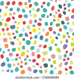 Abstract Random Fun. Small Pattern Cool Bubble. Rainbow Retro Polka Background. Green Vector Spot Splatter. Seamless Ink Dot Concept. Color Dot. Seamless Vintage Icon. Pink Bright Christmas Drawn.