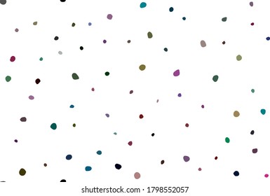 Abstract Random Fun. White Vector Spot Polkadot. Rainbow Pattern Cute Splash. Color Dot. Irregular Ink Dot Texture. Seamless Graphic Spot. Small Happy Polka Background. Blue Modern Explosion Polka.