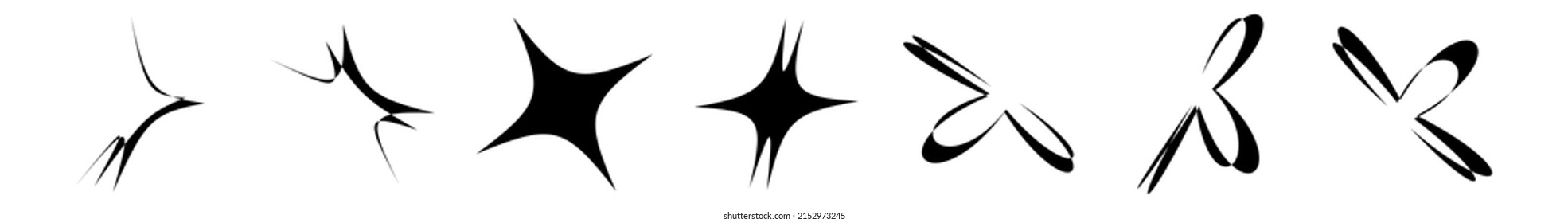 Abstract random geometric shape. Non figural, non figurative artistic illustration
