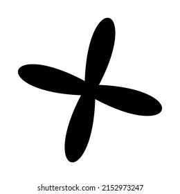 Abstract random geometric shape. Non figural, non figurative artistic illustration