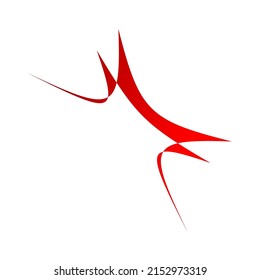 Abstract random geometric shape. Non figural, non figurative artistic illustration
