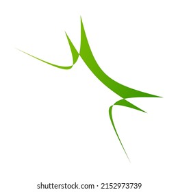 Abstract random geometric shape. Non figural, non figurative artistic illustration