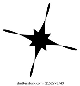 Abstract random geometric shape. Non figural, non figurative artistic illustration