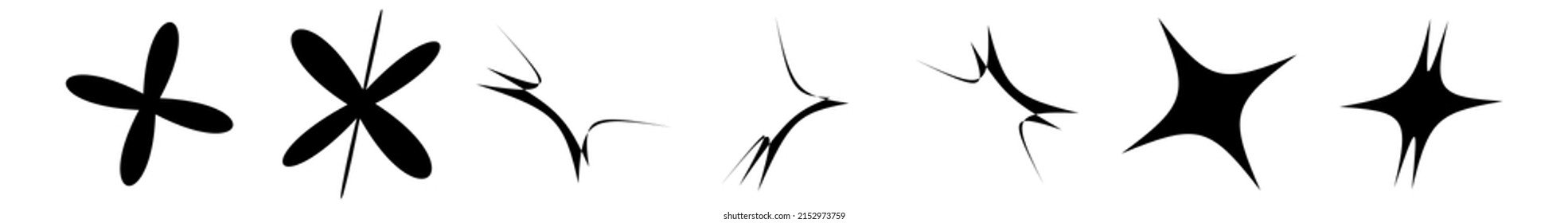 Abstract random geometric shape. Non figural, non figurative artistic illustration