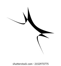 Abstract random geometric shape. Non figural, non figurative artistic illustration