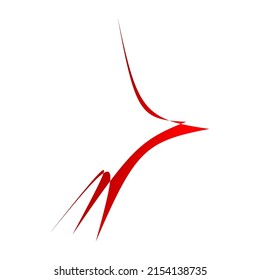 Abstract random geometric shape. Non figural, non figurative artistic illustration