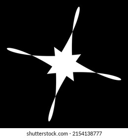 Abstract random geometric shape. Non figural, non figurative artistic illustration