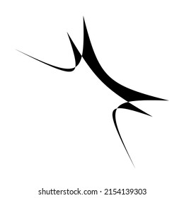 Abstract random geometric shape. Non figural, non figurative artistic illustration