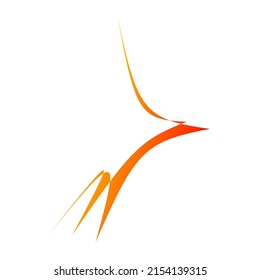 Abstract random geometric shape. Non figural, non figurative artistic illustration