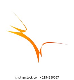 Abstract random geometric shape. Non figural, non figurative artistic illustration