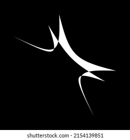 Abstract random geometric shape. Non figural, non figurative artistic illustration