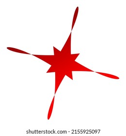 Abstract random geometric shape. Non figural, non figurative artistic illustration