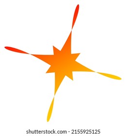 Abstract random geometric shape. Non figural, non figurative artistic illustration