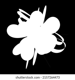 Abstract random geometric shape. Non figural, non figurative artistic illustration