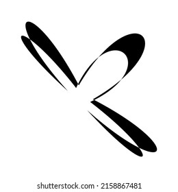 Abstract random geometric shape. Non figural, non figurative artistic illustration