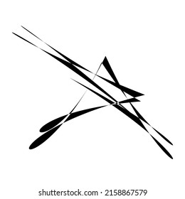 Abstract random geometric shape. Non figural, non figurative artistic illustration