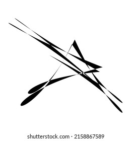 Abstract random geometric shape. Non figural, non figurative artistic illustration