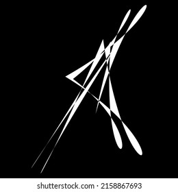 Abstract random geometric shape. Non figural, non figurative artistic illustration