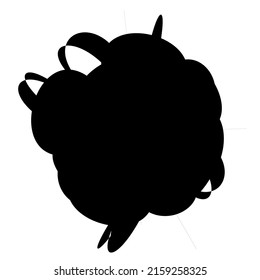 Abstract random geometric shape. Non figural, non figurative artistic illustration