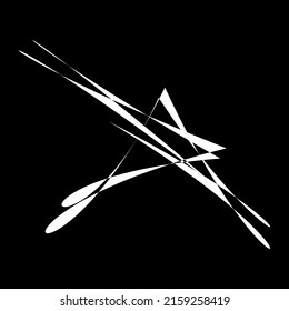 Abstract random geometric shape. Non figural, non figurative artistic illustration