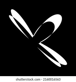 Abstract random geometric shape. Non figural, non figurative artistic illustration