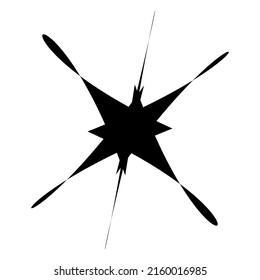 Abstract random geometric shape. Non figural, non figurative artistic illustration