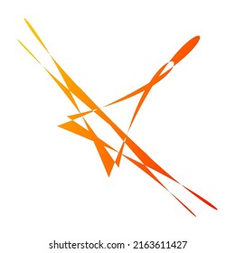 Abstract random geometric shape. Non figural, non figurative artistic illustration