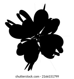 Abstract random geometric shape. Non figural, non figurative artistic illustration