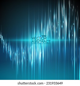 Abstract random glowing lines background. Colorful stripes. Technological cyberspace background. 