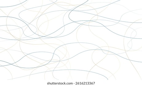 Abstract random line scribble chaotic pattern. Decorative random scribble pattern with tangled curved lines. Abstract wavy linear background outlines random chaotic lines vector illustration.