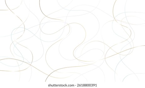 Abstract random line scribble chaotic pattern. Decorative random scribble pattern with tangled curved lines. Abstract wavy linear background outlines random chaotic lines vector illustration.