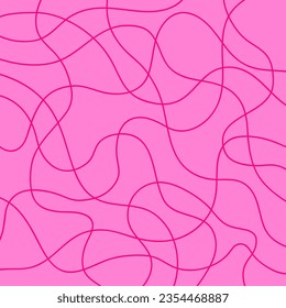 Abstract random pink line for background, wallpaper and doll toy warping packaging