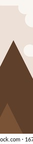 Abstract Random Placed Mountains Panorama Generative Art background illustration