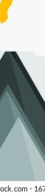 Abstract Random Placed Mountains Panorama Generative Art background illustration