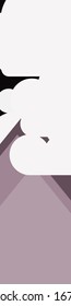 Abstract Random Placed Mountains Panorama Generative Art background illustration