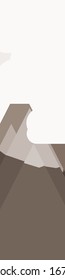 Abstract Random Placed Mountains Panorama Generative Art background illustration