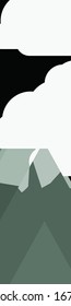 Abstract Random Placed Mountains Panorama Generative Art background illustration