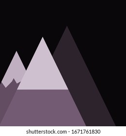 Abstract Random Placed Mountains Panorama Generative Art background illustration
