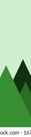 Resumen de Montañas colocadas al azar Panorama ilustración de fondo de arte generativo