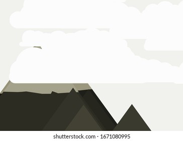 Abstrakter Random Platzierte Berge Panorame Generative Art Hintergrund